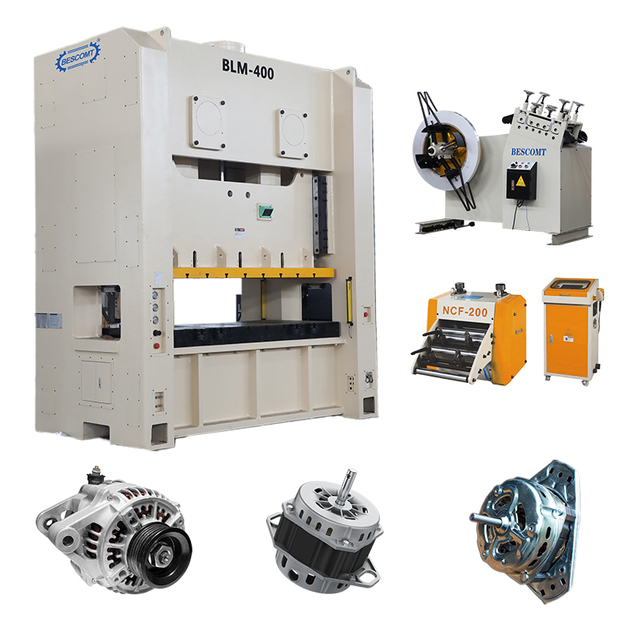 خط إنتاج ختم غطاء المحرك الأوتوماتيكي | مكبس هوائي BLM مزود بجهاز فك اللفافة والمغذي والقالب